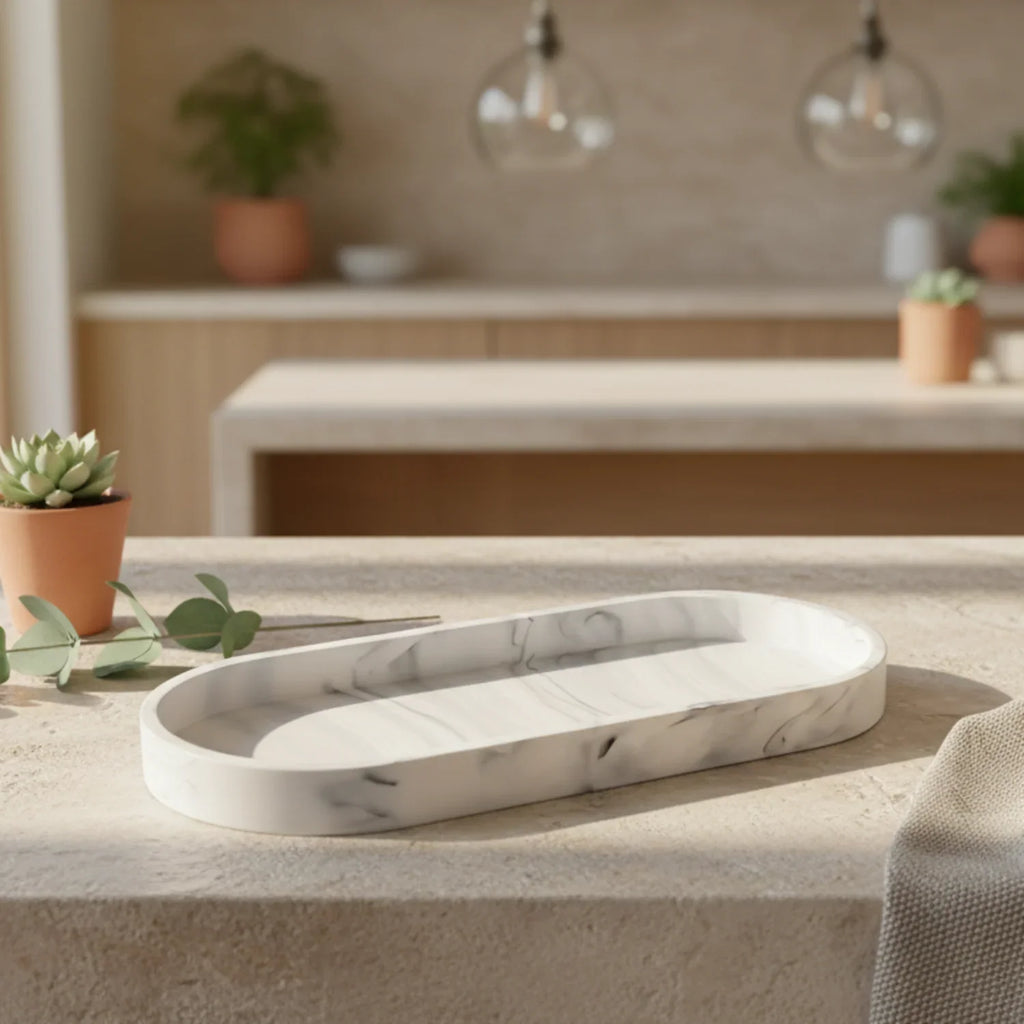 Vanity Tray - Bathroom Silicone Countertop Organizer