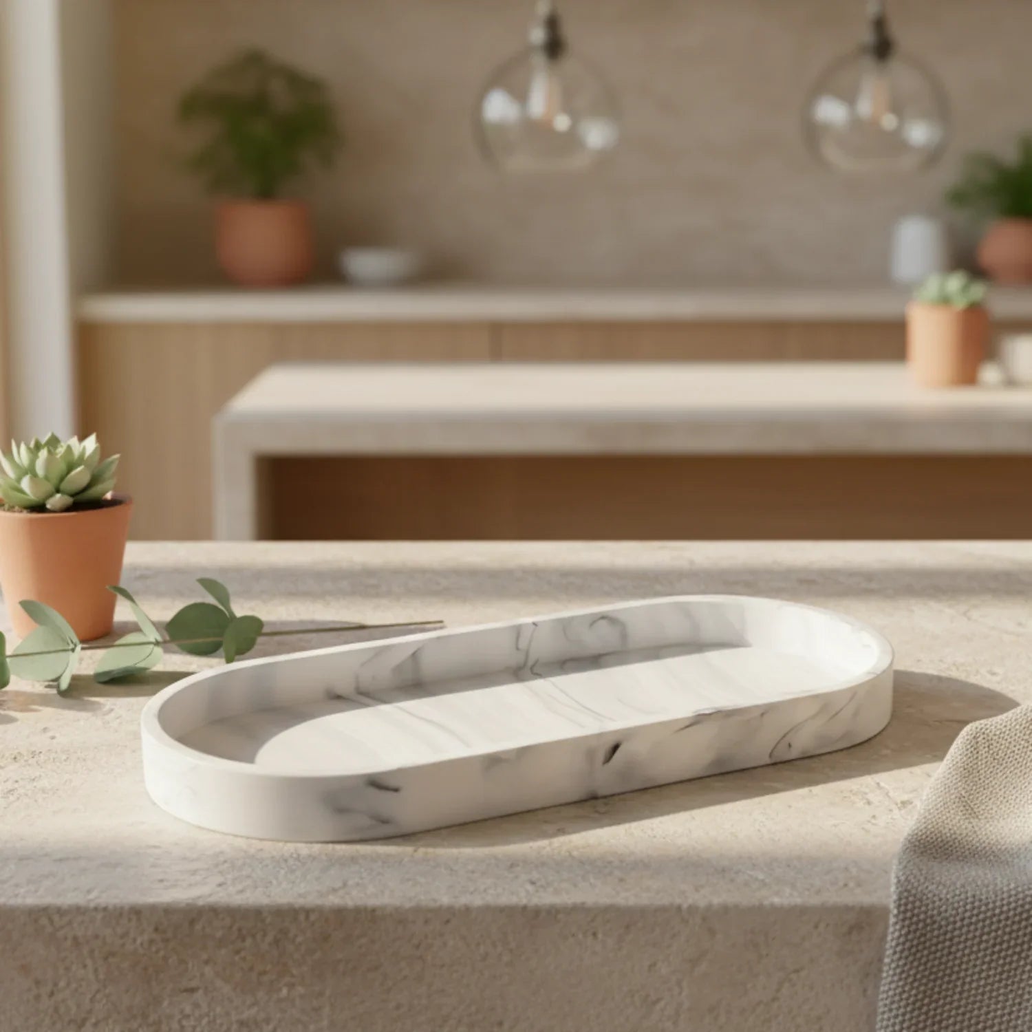 Vanity Tray - Bathroom Silicone Countertop Organizer