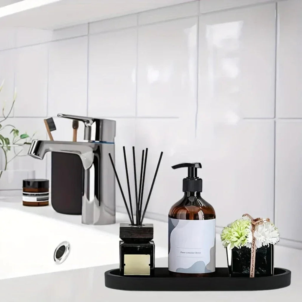 Vanity Tray - Bathroom Silicone Countertop Organizer