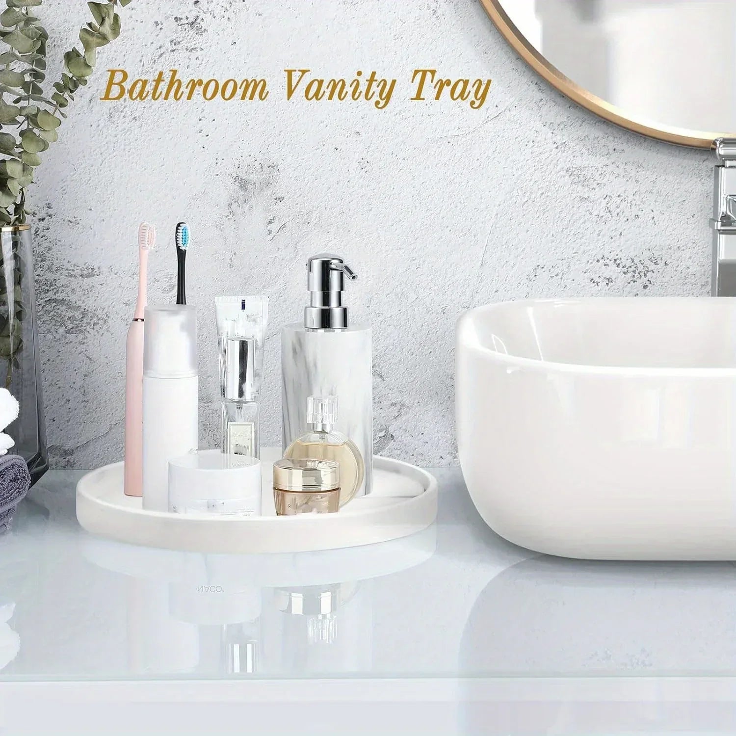 Vanity Tray - Marble Pattern 12.6