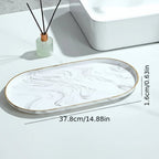 Vanity Tray - Non-Slip Marble Large