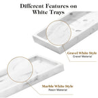 Vanity Tray - Non-Slip White Marble