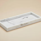 Vanity Tray - Non-Slip White Marble