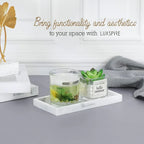 Vanity Tray - Non-Slip White Marble