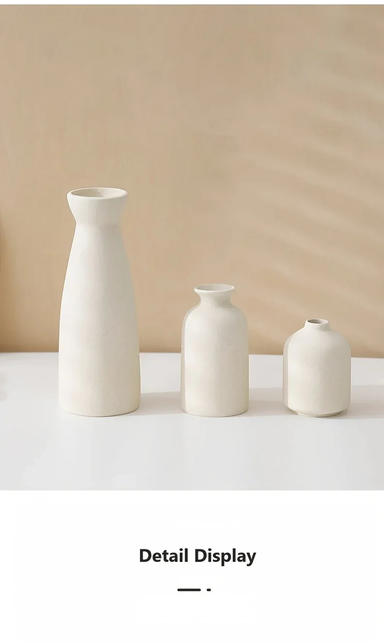 Ceramic Vase Set of Modern Boho Style Vases, alternate view - House Of Avana