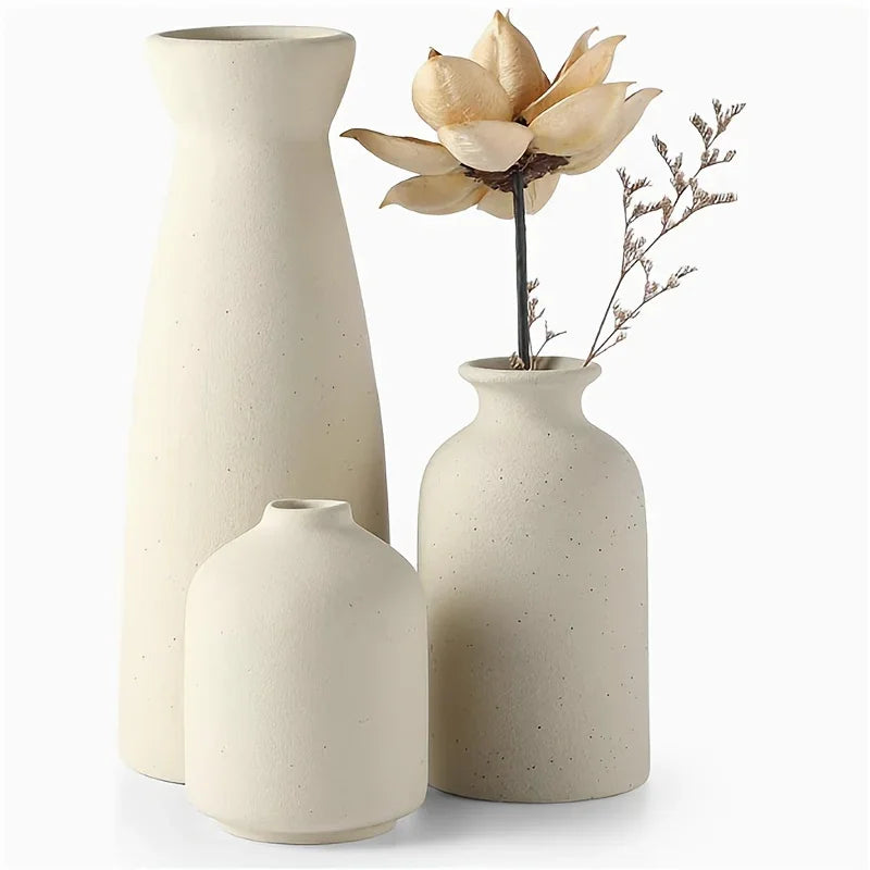 Ceramic Vase Set of Modern Boho Style Vases, alternate view - House Of Avana
