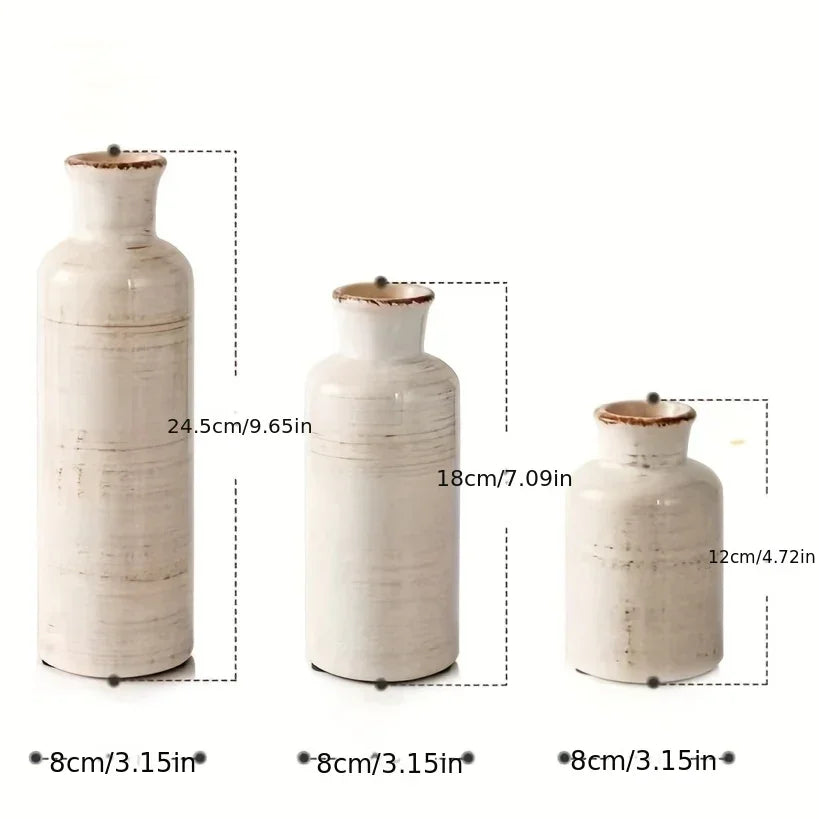 Vase - Decorative Ceramic Beige Brown Tabletop, lifestyle image - House Of Avana