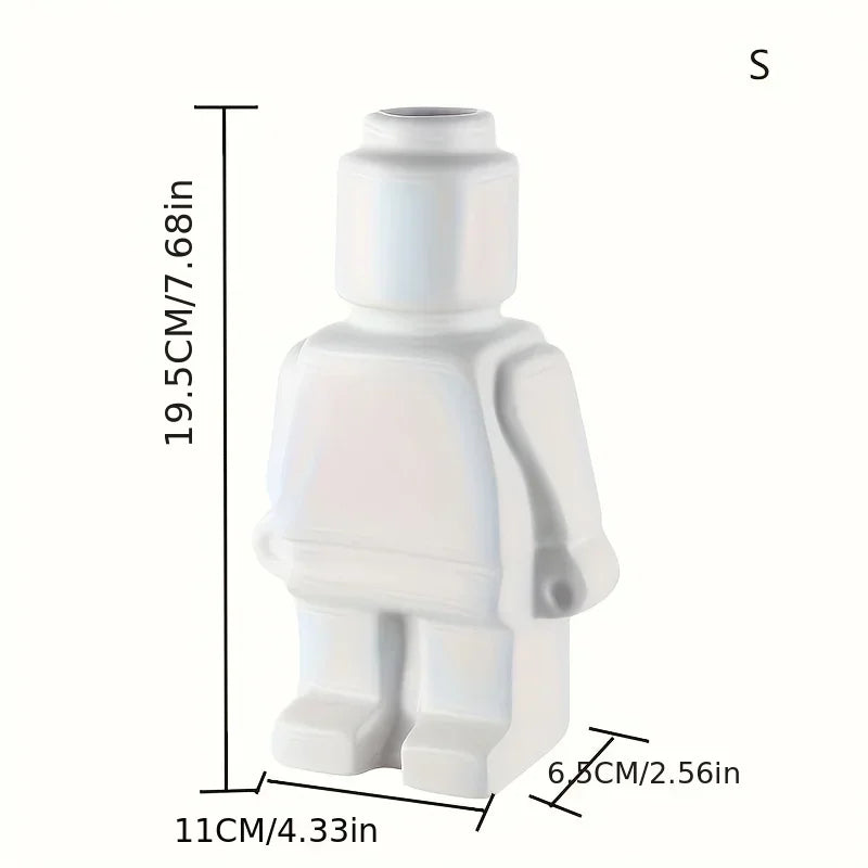 Vase - Decorative Ceramic White, top view - House Of Avana