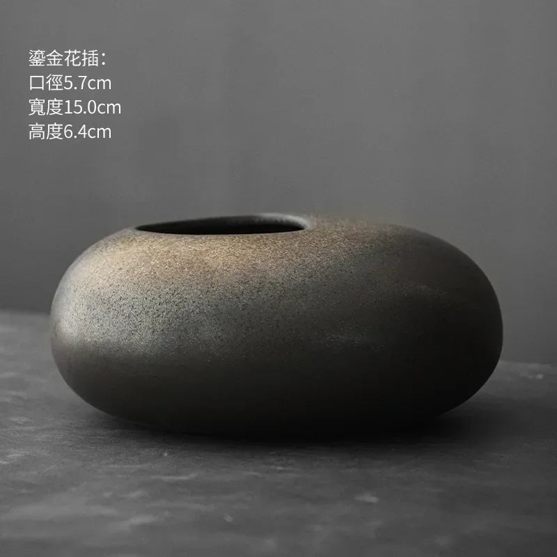 Vase - Decorative Terracotta Black, alternate view - House Of Avana