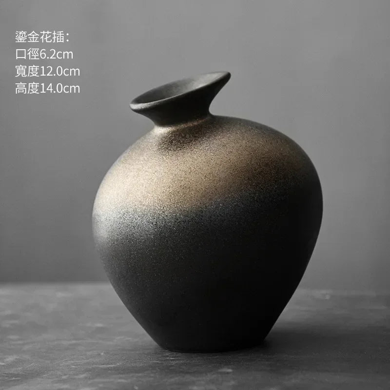Vase - Decorative Terracotta Black, alternate view - House Of Avana