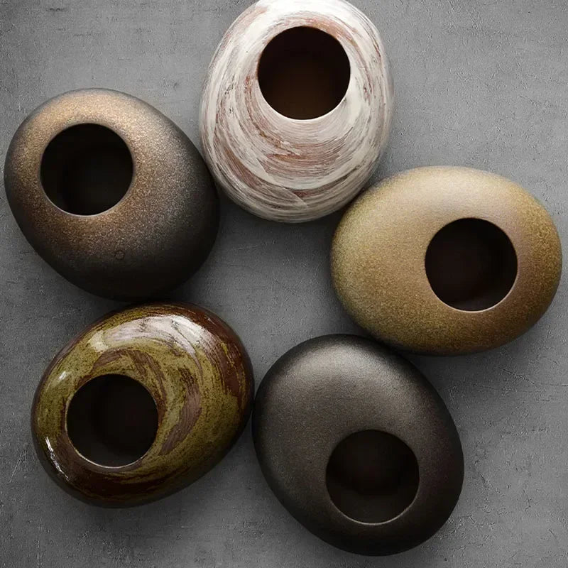 Vase - Decorative Terracotta Black, lifestyle image - House Of Avana