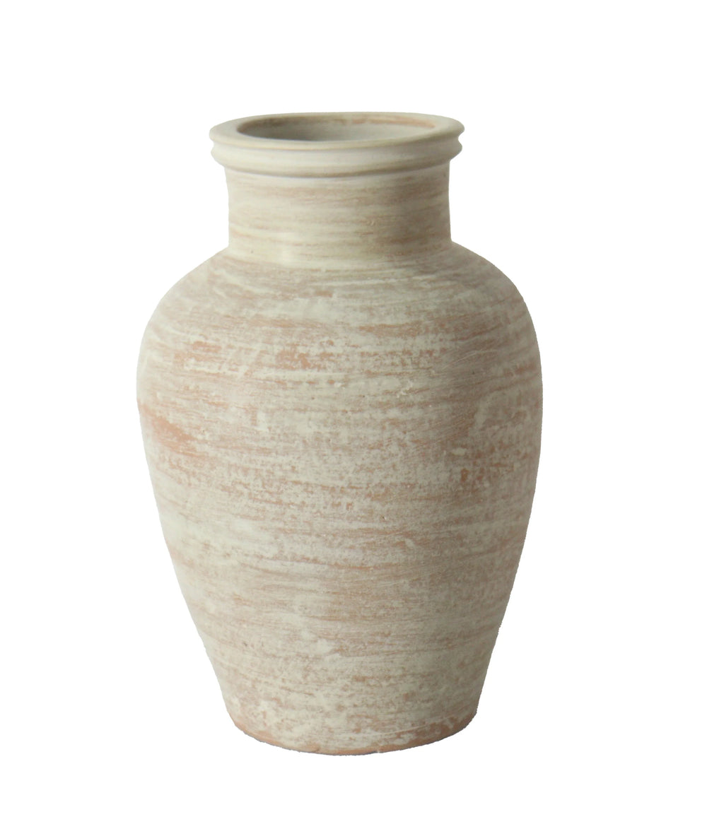 12.4" Hand Painted Terracotta Vase, lifestyle image - House Of Avana