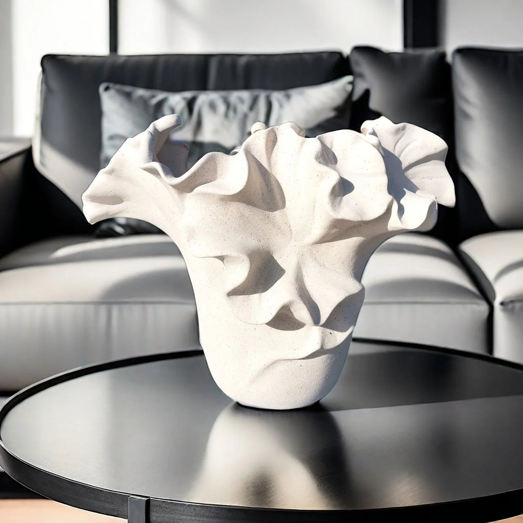 Ceramic Vase with Rough Exterior, Single Standalone Planter for Indoor Home Decor, product packaging - House Of Avana