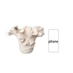 Ceramic Vase with Rough Exterior, Single Standalone Planter for Indoor Home Decor, texture detail - House Of Avana