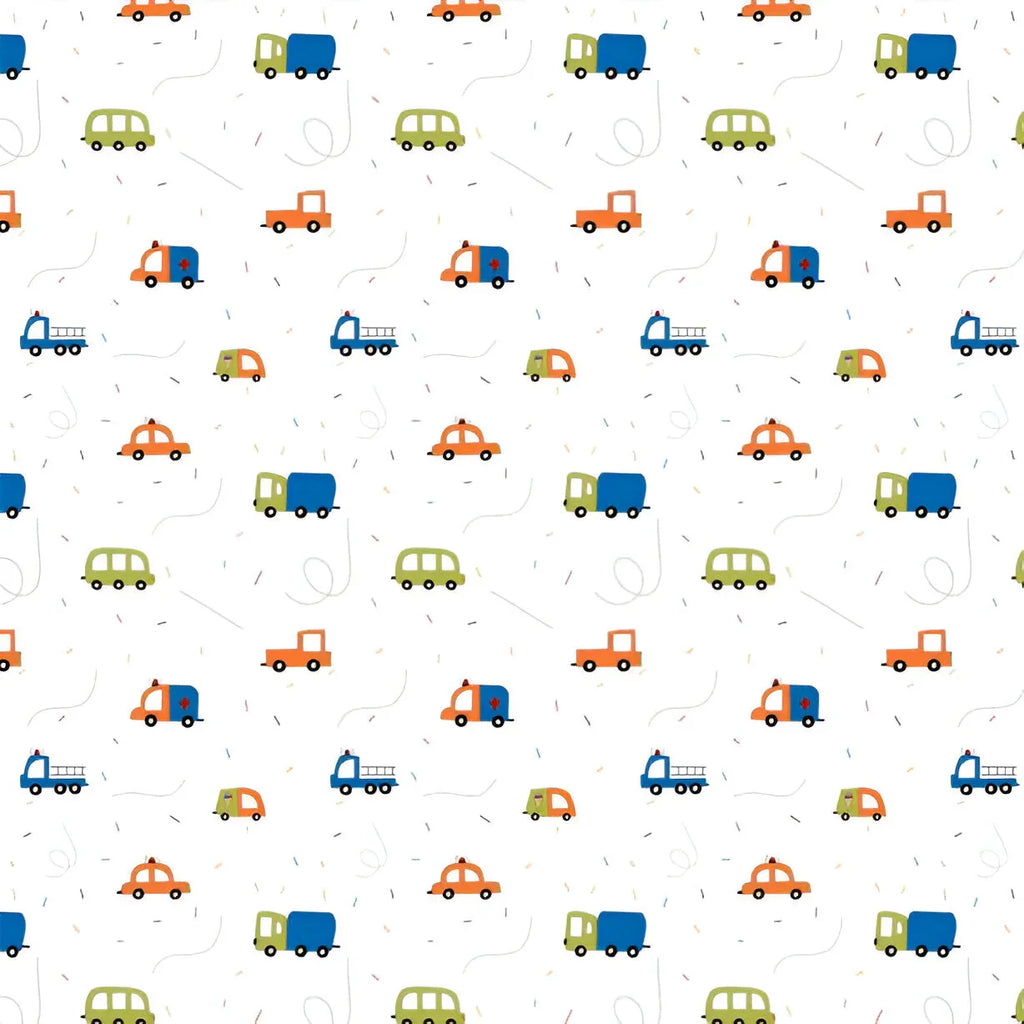 Vehicles Themed Baby Room Curtain PushpLinen