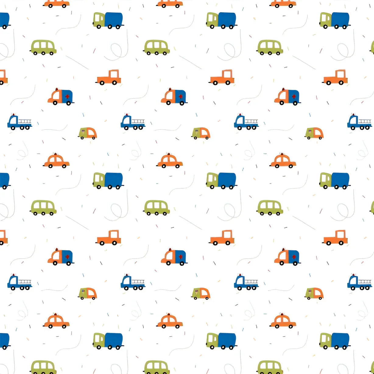 Vehicles Themed Baby Room Curtain PushpLinen