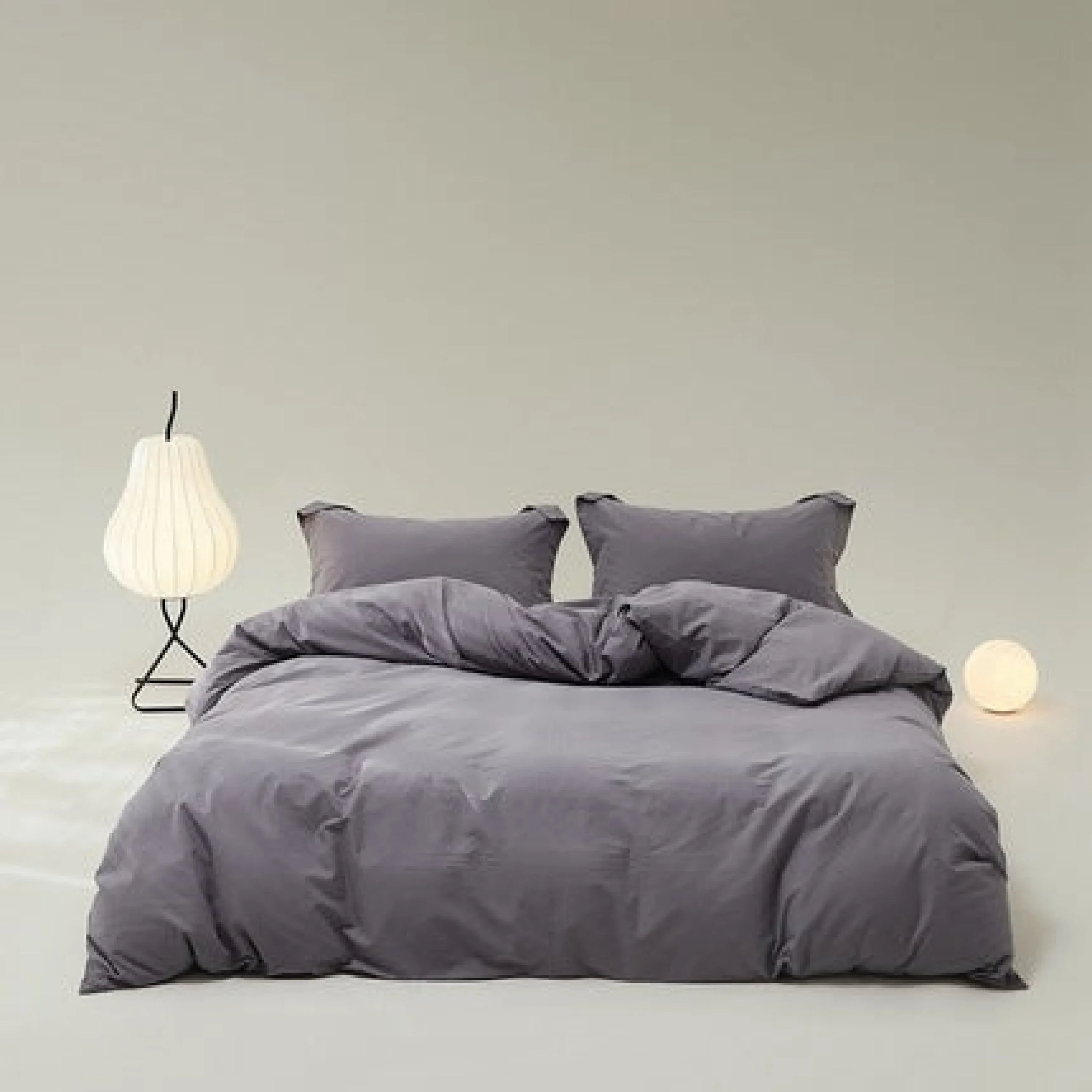 Velvære Luxe Solid Color Cotton Bedding Set / Brown Ever Lasting