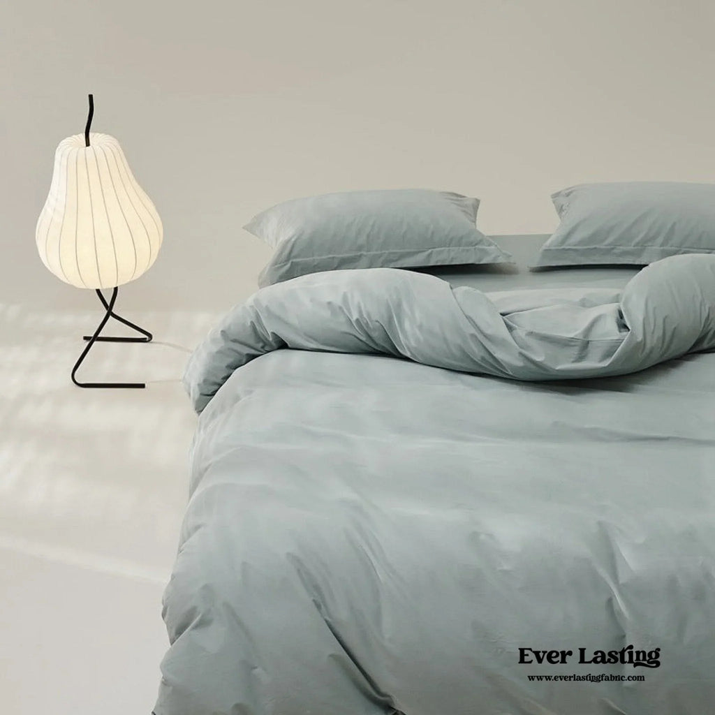Velvære Luxe Solid Color Cotton Bedding Set / Teal Ever Lasting