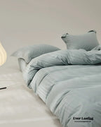Velvære Luxe Solid Color Cotton Bedding Set / White Ever Lasting