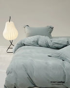 Velvære Luxe Solid Color Cotton Bedding Set / White Ever Lasting