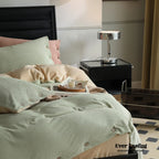 Velvet Buttoned Bedding Set / Orange Ever Lasting