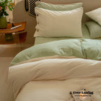Velvet Buttoned Bedding Set / Orange Ever Lasting