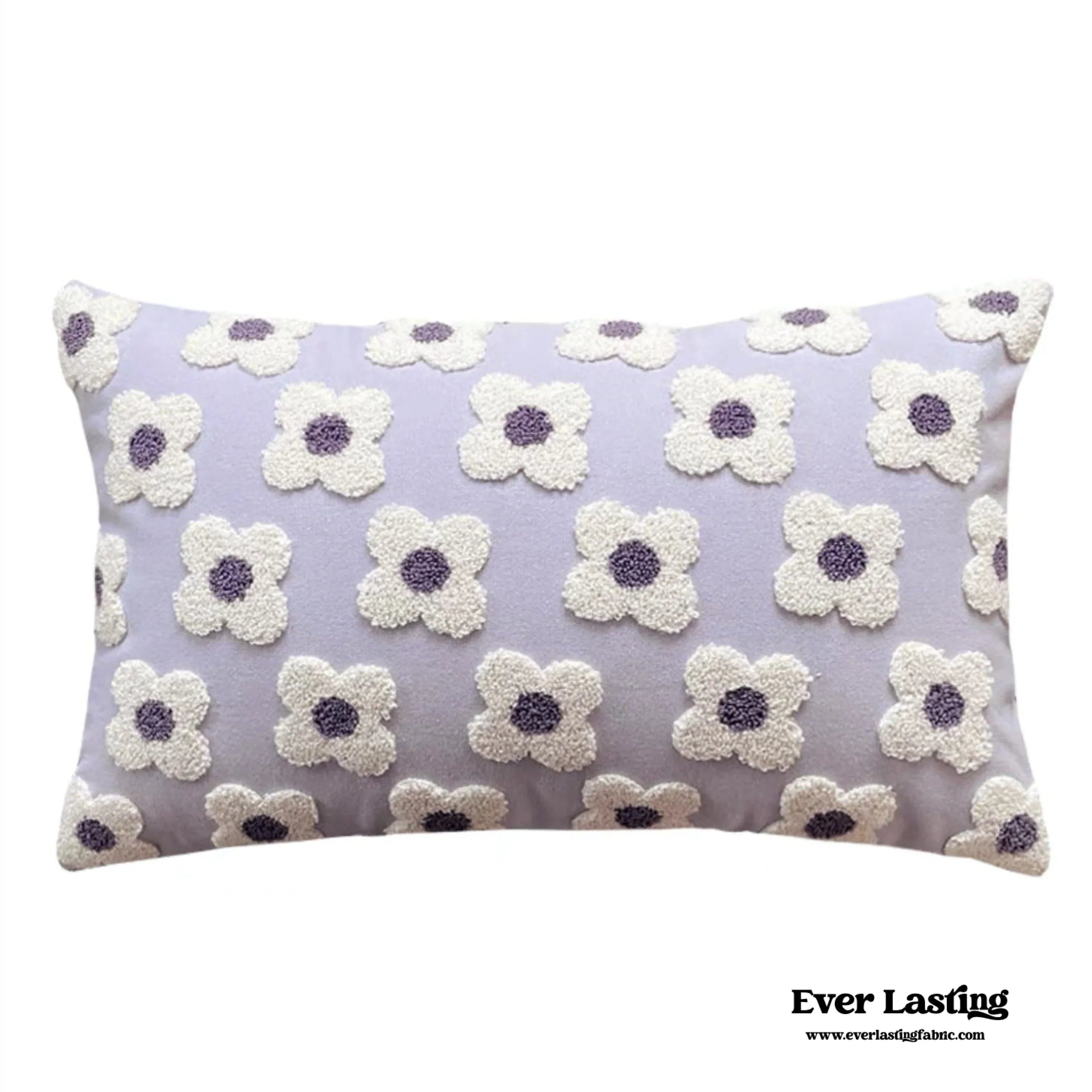 Velvet Daisy Rectangular & Square Pillow Cushion / Yellow Ever Lasting