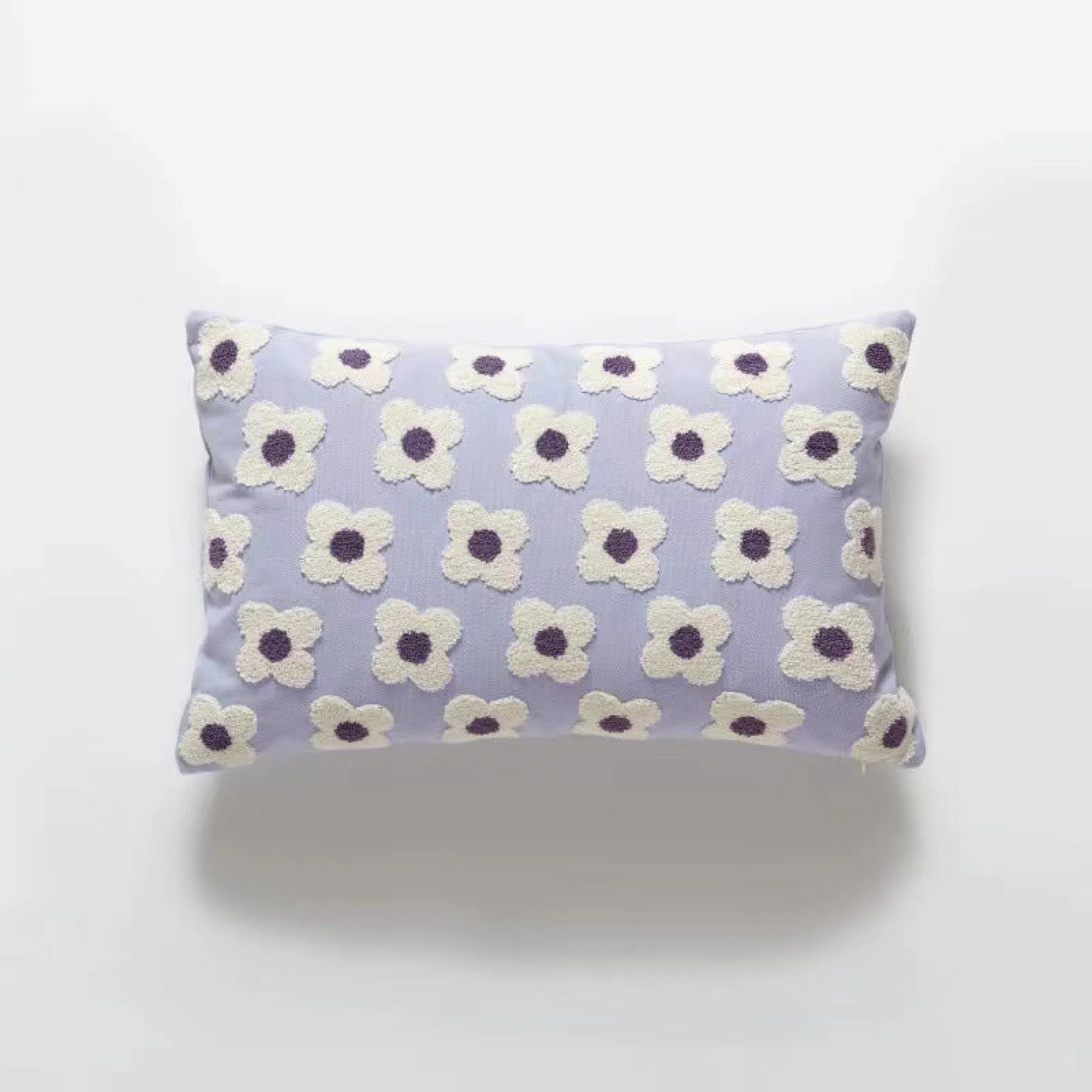 Velvet Daisy Rectangular & Square Pillow Cushion / Yellow Ever Lasting