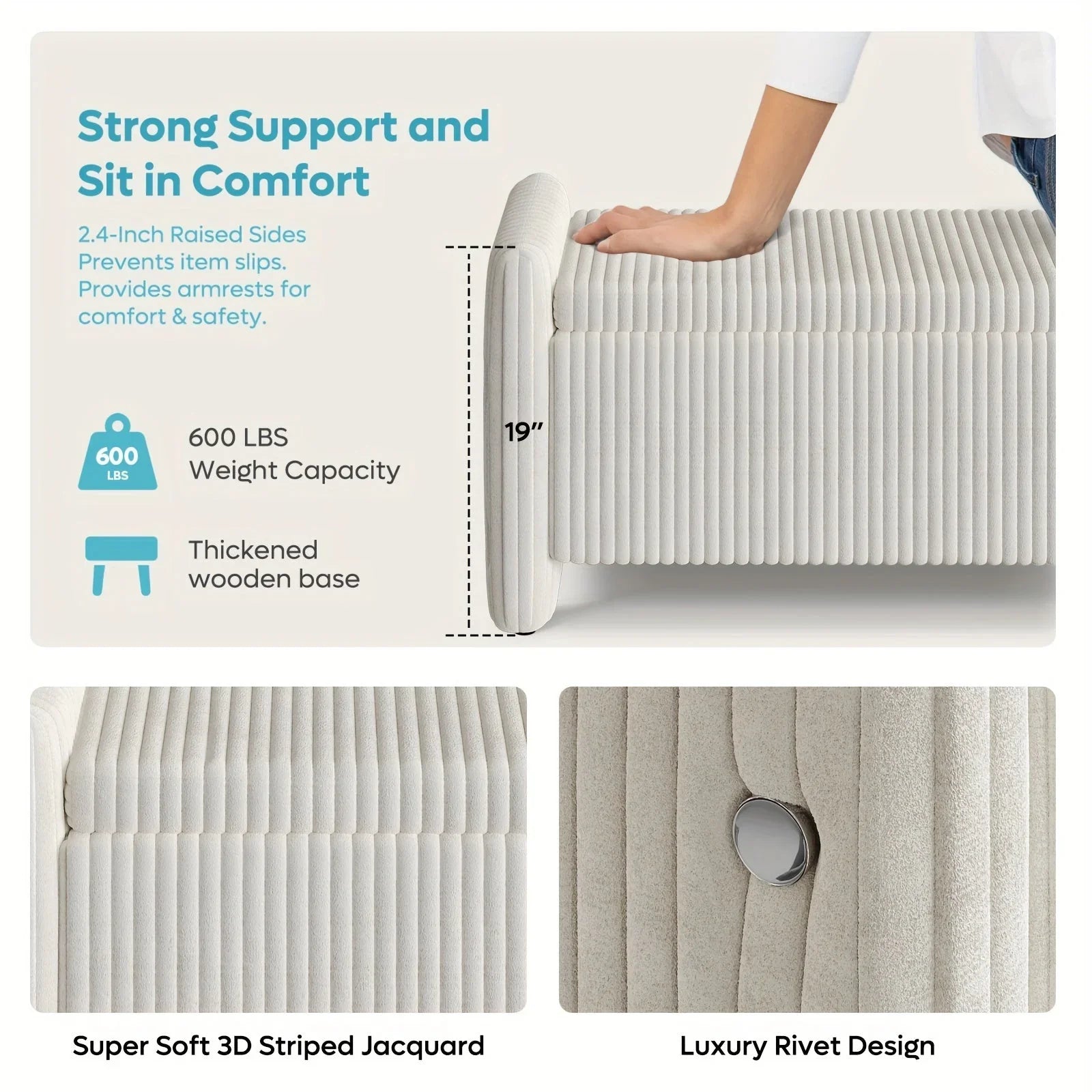 44" Velvet Shoe Changing Bench with Storage for Entryway, Supports Up to Lbs, Sturdy Construction,... - House Of Avana