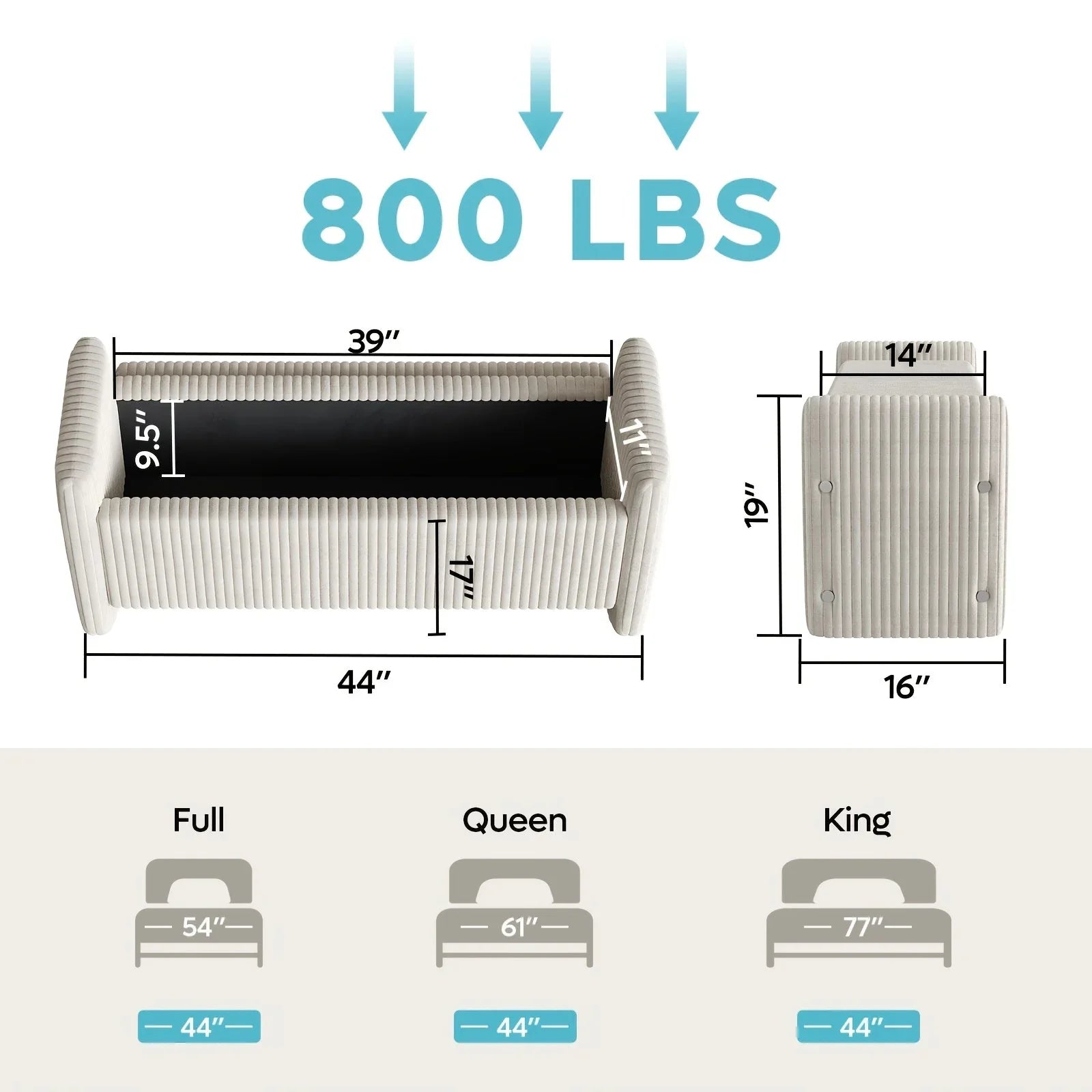 44" Velvet Shoe Changing Bench with Storage for Entryway, Supports Up to Lbs, Sturdy Construction,... - House Of Avana