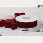 2 Rolls of Velvet Ribbon, Each Roll Size: 4.48 meter *Length 4.48 meter, Suitable for Halloween, Christmas, Birthday Parties, Weddings, Gift Flower Wrapping Bows Handmade Christmas Decoration Costume Sewing Accessories. House Of Avana