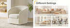 Velvet Swivel Accent Chair with Golden Metal Base, dimensions view - House Of Avana