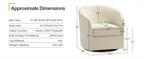 Velvet Swivel Accent Chair with Golden Metal Base, in-use display - House Of Avana