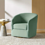 Velvet Swivel Accent Chair with Golden Metal Base, alternate view - House Of Avana