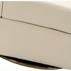 Velvet Swivel Accent Chair with Golden Metal Base, angled view - House Of Avana