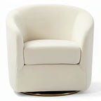 Velvet Swivel Accent Chair with Golden Metal Base House Of Avana