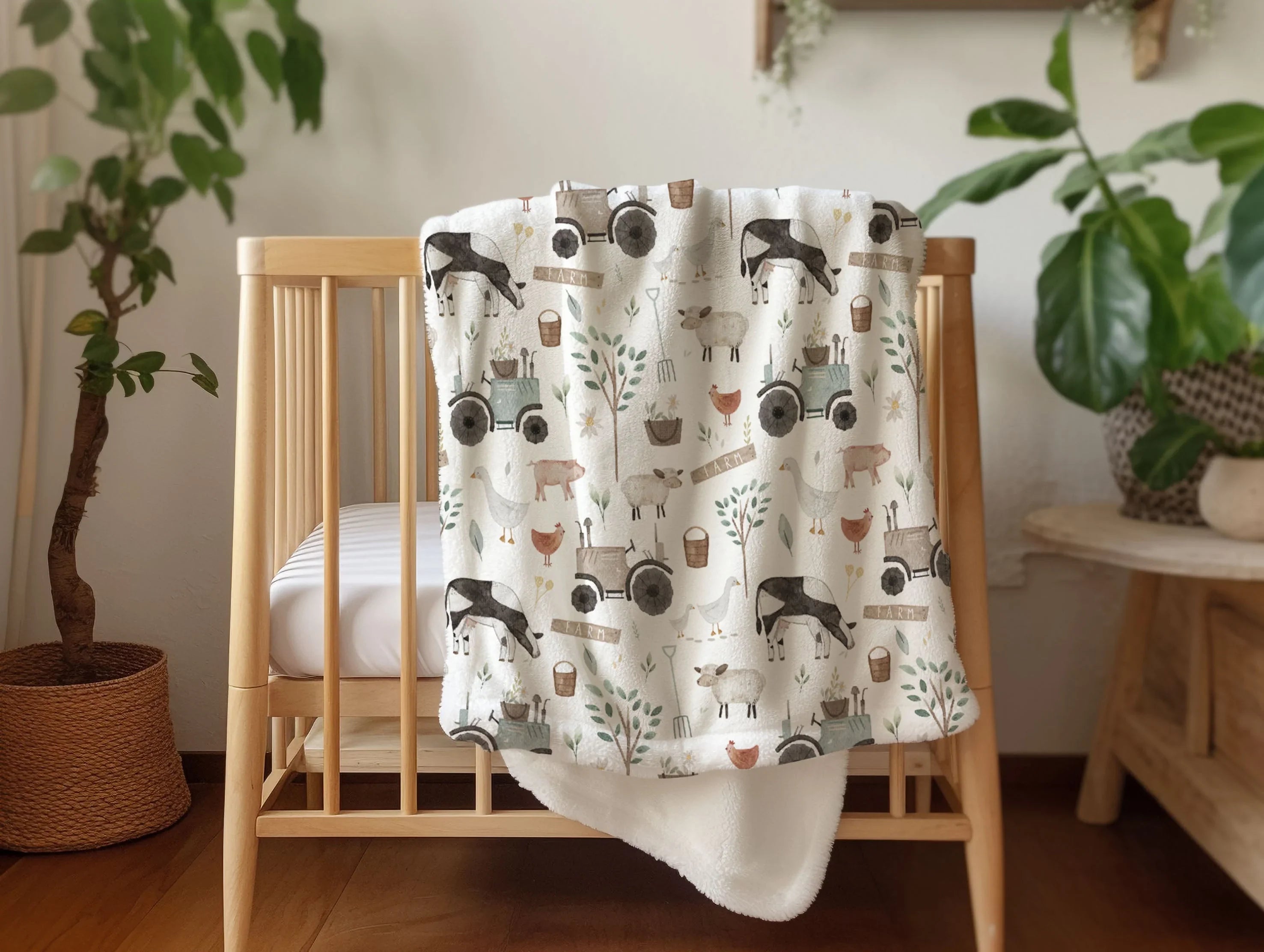 Baby Dogs - Vintage Baby Blanket, angled view - House Of Avana