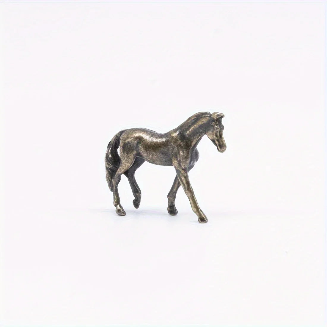 Vintage Bronze Horse Sculptures - 4pcs Set, Perfect For Home, Aquariums, Potted Plants & Garden Decor - House Of Avana