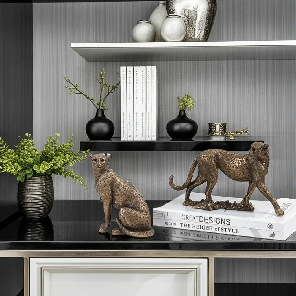 Vintage Cheetah Figurine for Home Decor House Of Avana