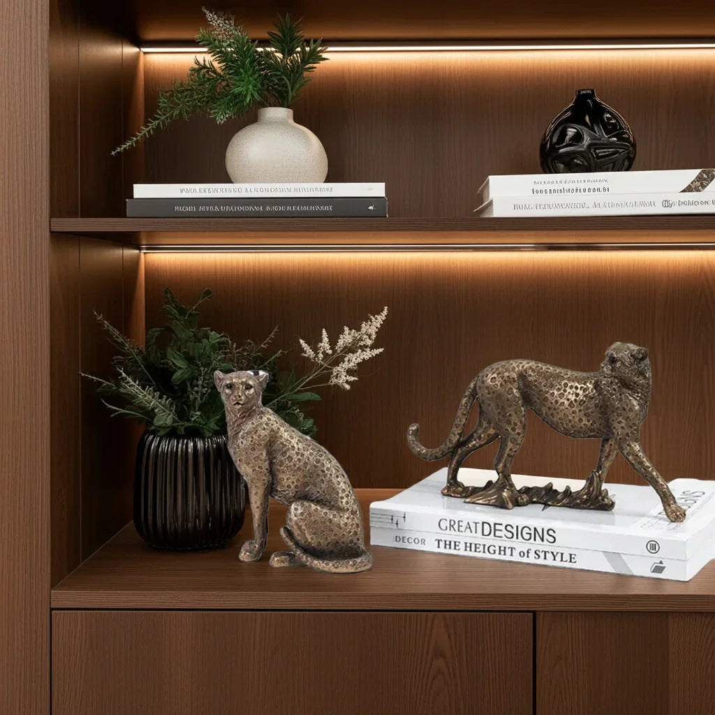 Vintage Cheetah Figurine for Home Decor House Of Avana