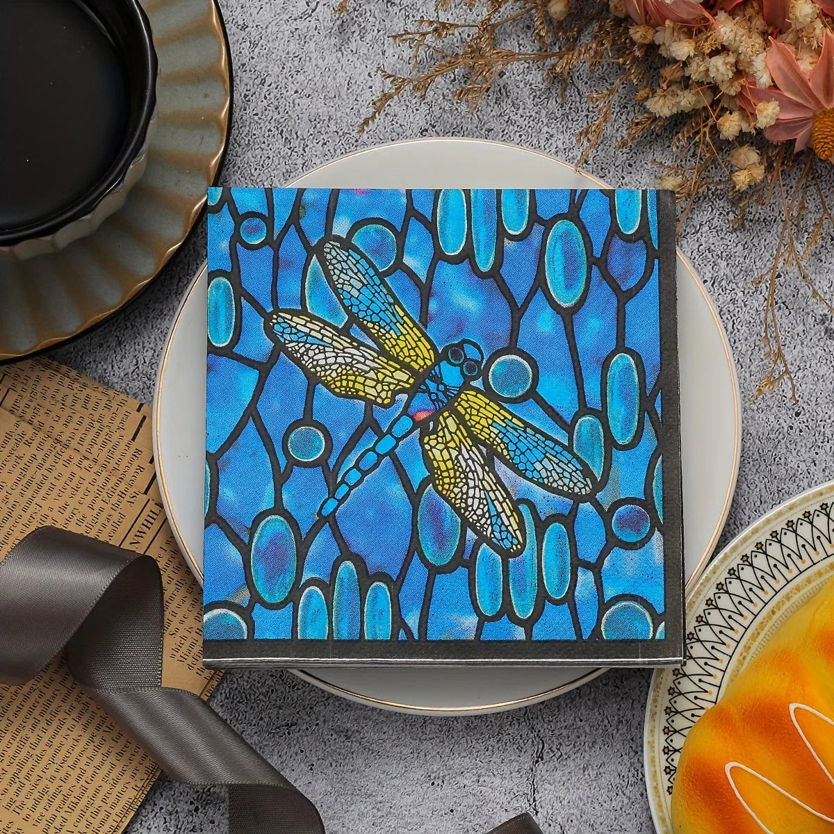 Vintage Dragonfly Napkins - House Of Avana