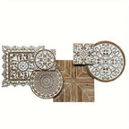 Wall Hanging - Vintage Floral Wooden, front view - House Of Avana