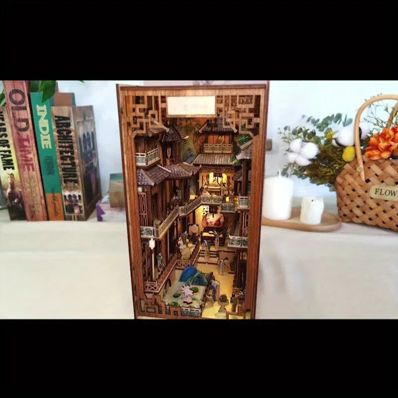 [Vintage Han Palace] Vintage Miniature Han Palace Dawn Architecture Model - QIAOLEXING DIY Wooden Dollhouse Kit with Intricate Details | Ideal for Living Room Decor, Perfect Gift for Christmas, Thanksgiving, Halloween, Birthd House Of Avana