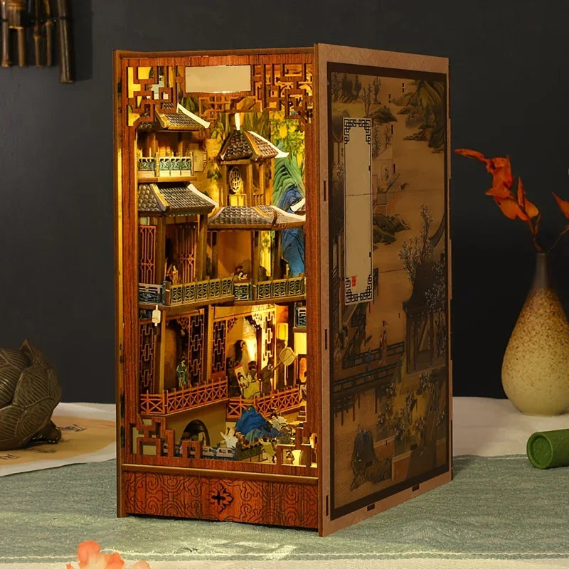 [Vintage Han Palace] Vintage Miniature Han Palace Dawn Architecture Model - QIAOLEXING DIY Wooden Dollhouse Kit with Intricate Details | Ideal for Living Room Decor, Perfect Gift for Christmas, Thanksgiving, Halloween, Birthd House Of Avana