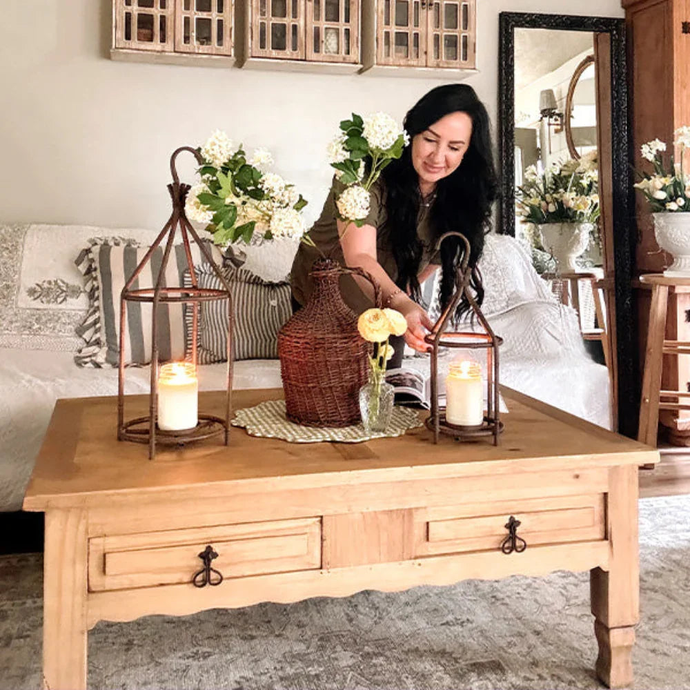 Vintage Inspired Open Cage Candle Lanterns, Set of Two Decor Steals