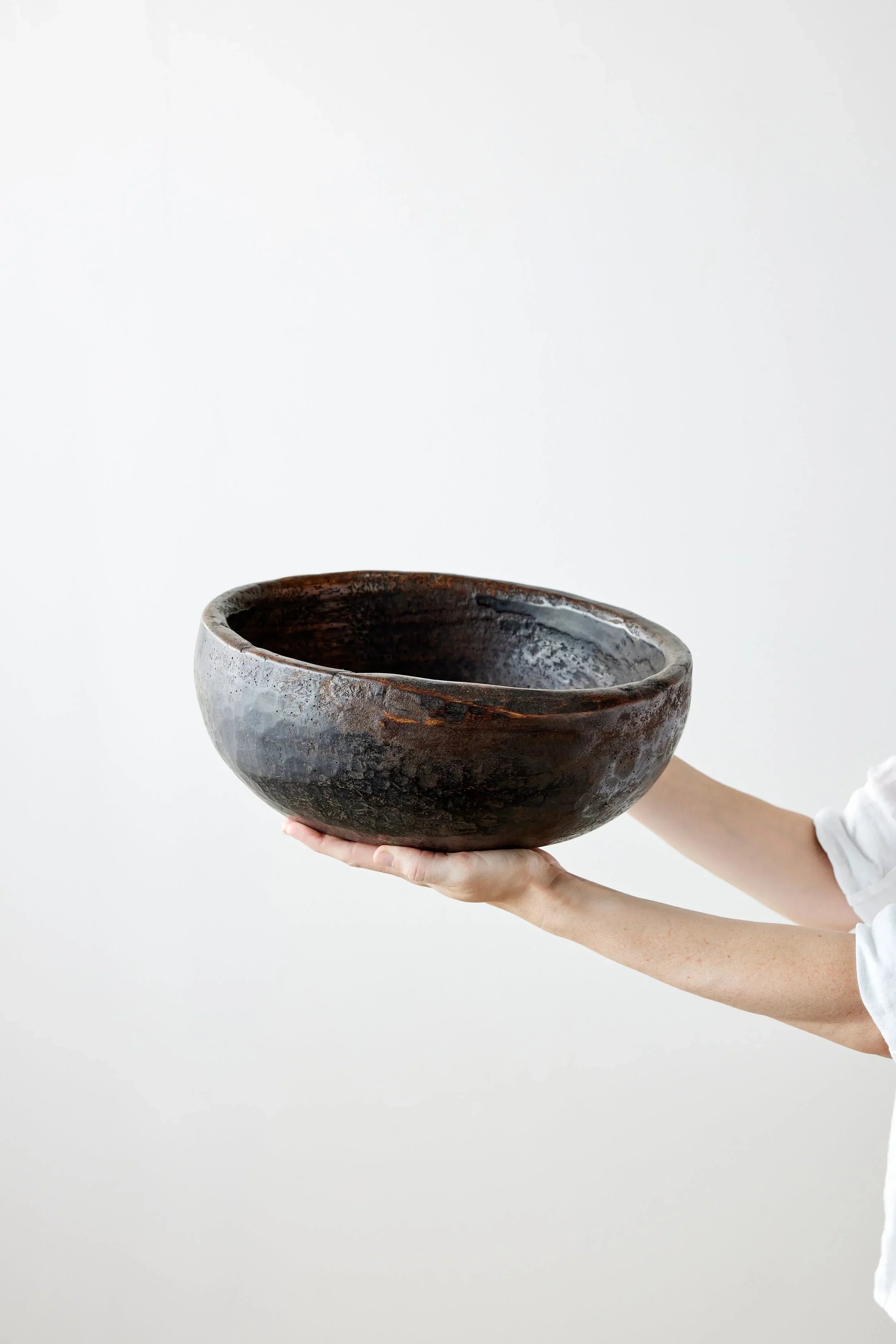 Vintage Iroko Wood Bowl Kanju Interiors