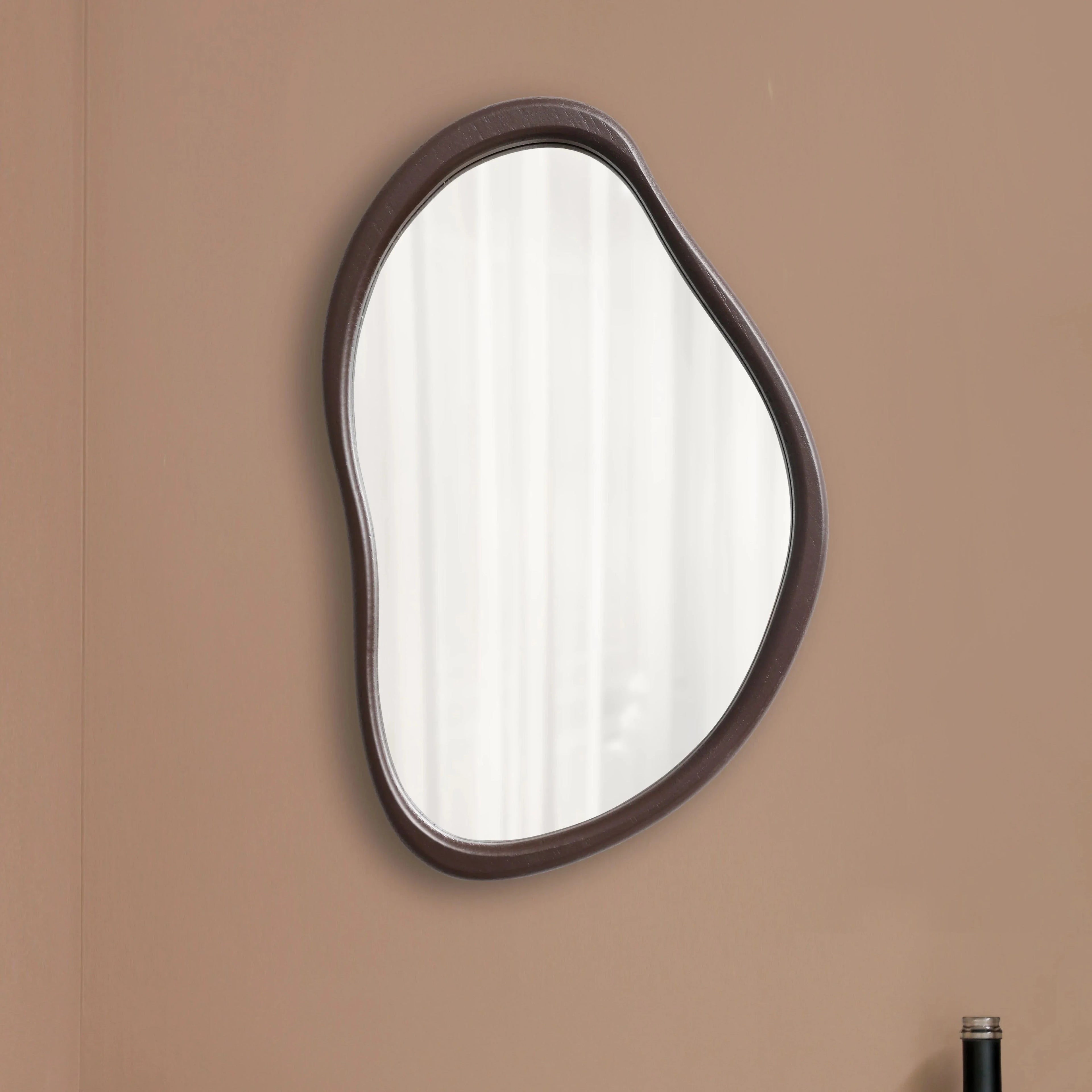 [Vintage Nautical Makeup Mirror] Frameless Glass Vintage Nautical-Themed Wall-Mounted Makeup Mirror - Wooden Frame for Bathroom & Dorm Decor House Of Avana