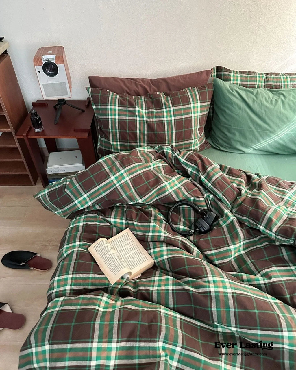 Vintage Plaid Bedding Set / Red & Green Ever Lasting