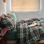 Vintage Plaid Bedding Set / Red & Green Ever Lasting