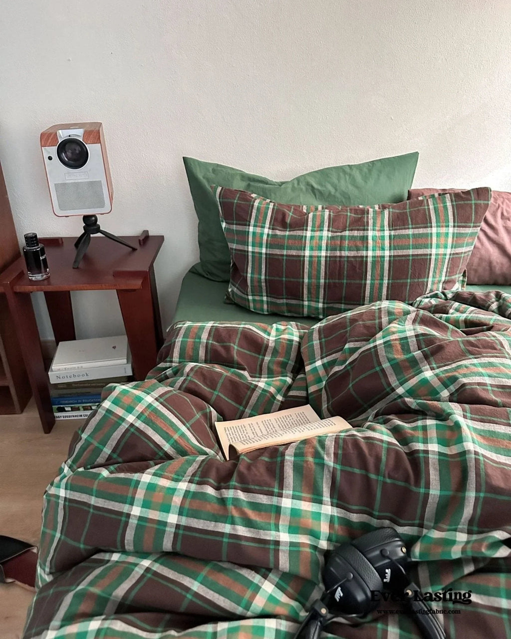 Vintage Plaid Bedding Set / Red & Green Ever Lasting
